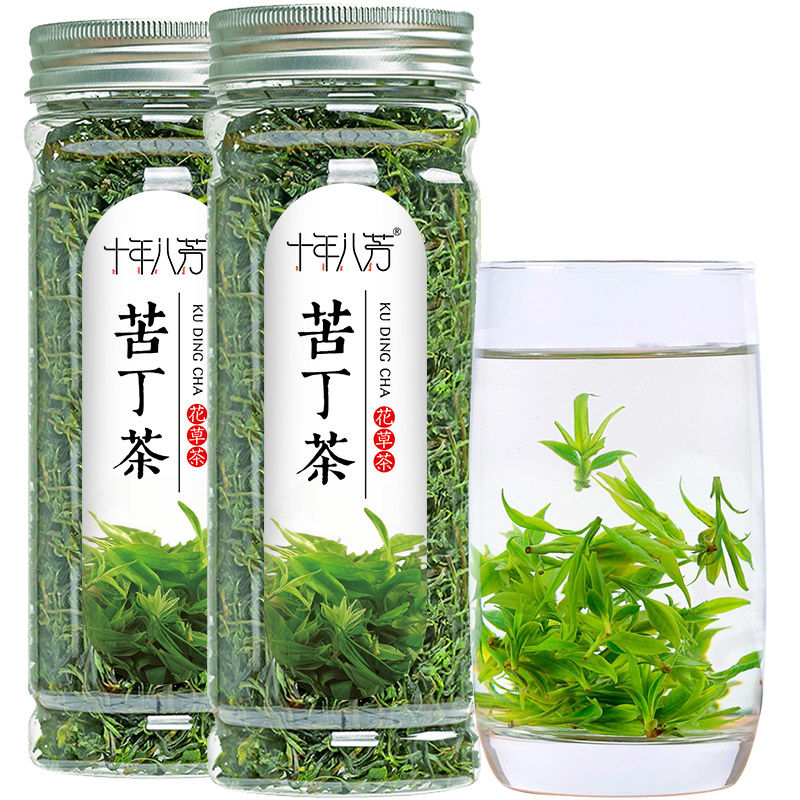 小叶苦丁茶2022新茶叶青山绿水嫩芽搭配蒲公英茶花茶组合罐装70克