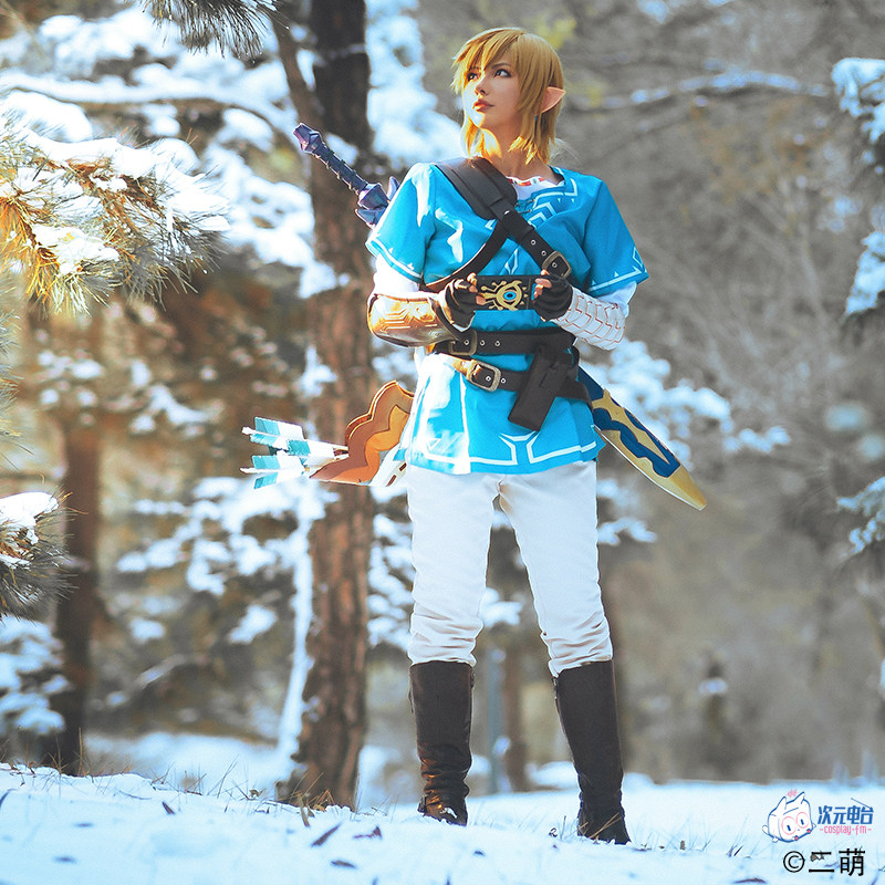 林克cos服装 塞尔达传说cosplay荒野之息 link英杰服游戏周边全套