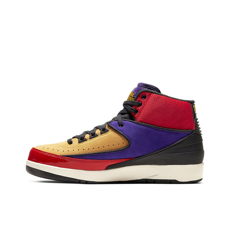 2021耐克air jordan 2 aj2彩色拼接鸳鸯撞色高帮篮球鞋ct6244-600