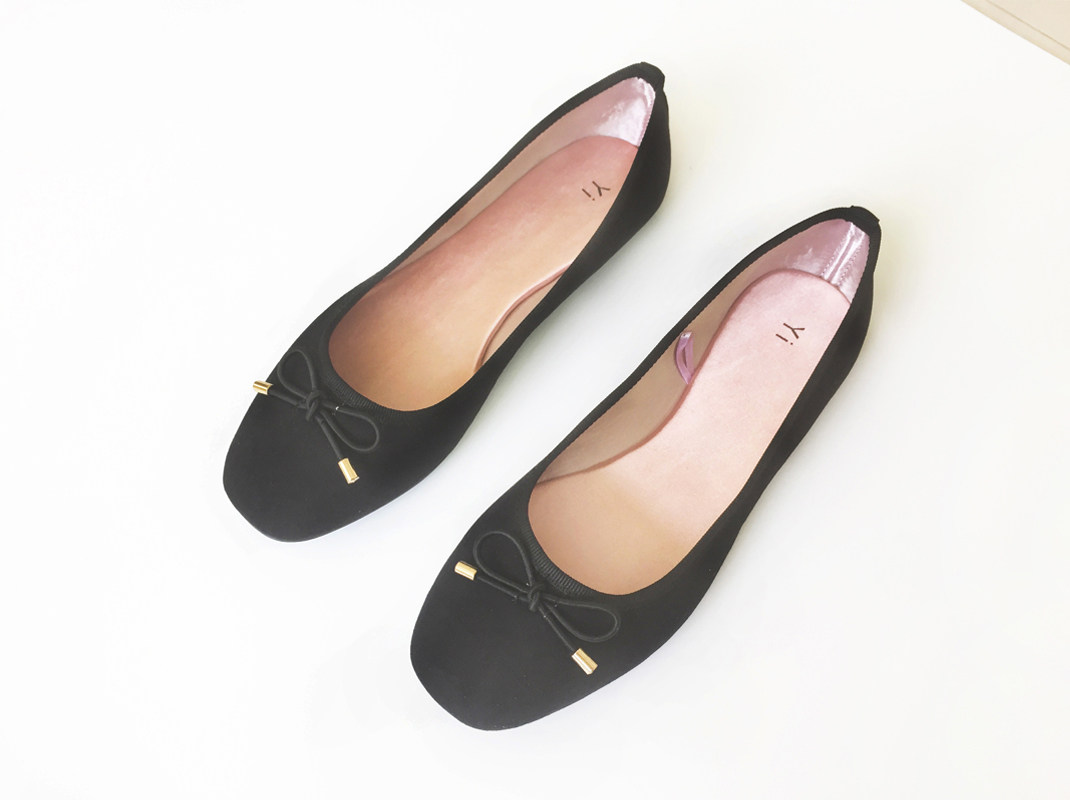 秋季hm蝴蝶结浅口平跟方头女单鞋百搭学生懒人一脚蹬平底女鞋优惠券