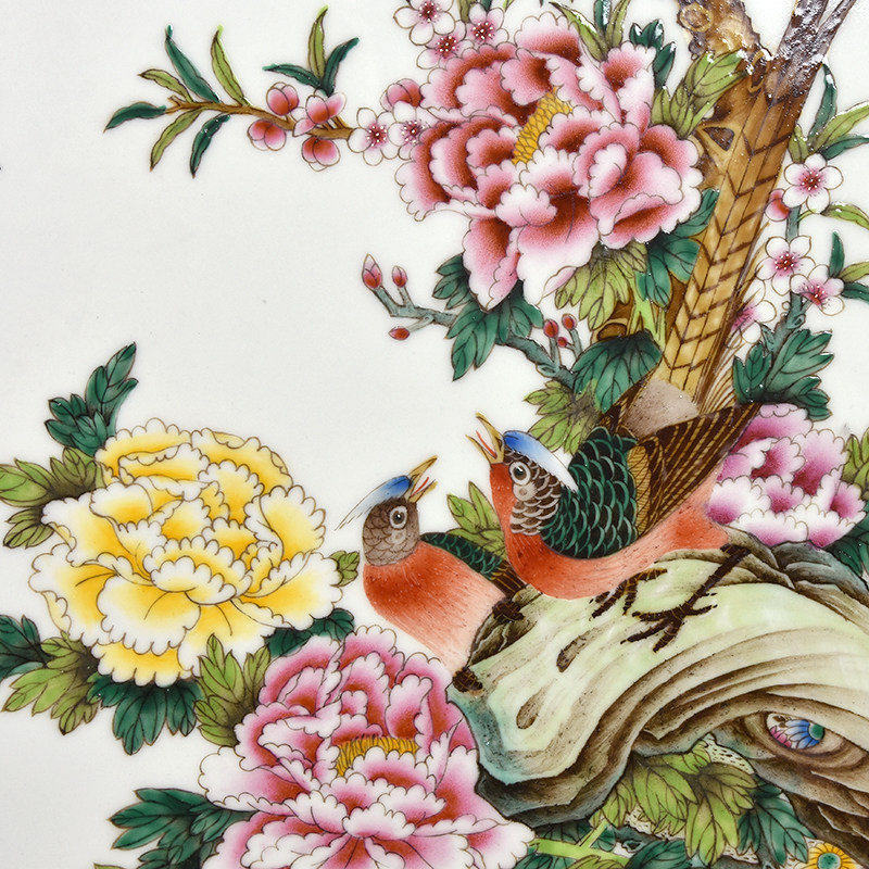 粉彩瓷板画 景德镇陶瓷中级技师陶瓷彩绘 冯成作品