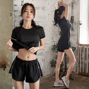 2021 summer new yoga sports suit women's fitness clothes running professional quick-drying morning running shorts gym tide