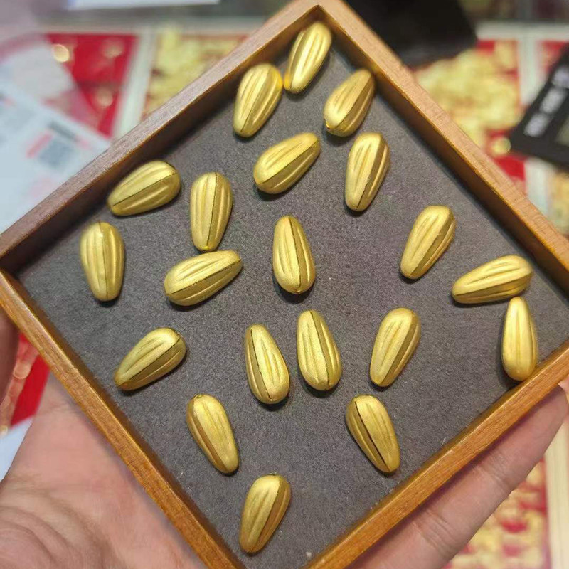黄金瓜子纯金财富种子新年创意礼物999足金瓜子投资收藏攒钱礼物
