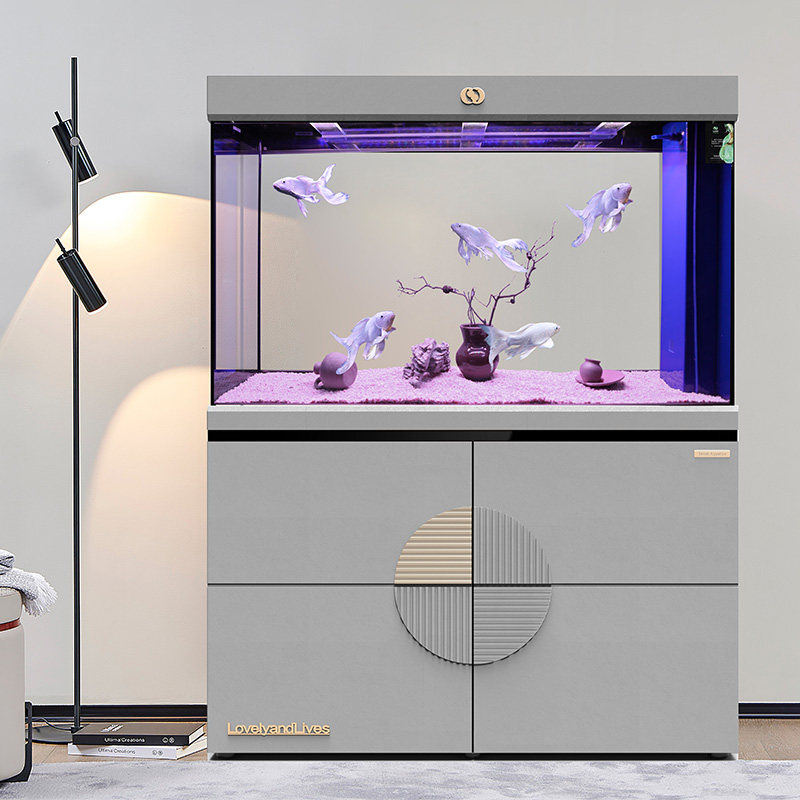 可丽爱爱唯希系列fb6客厅生态鱼缸超白玻璃屏风新款底滤水族箱