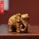 绿檀木雕大象手把件实木雕刻福象桌面小摆件可爱小象文玩工艺礼品