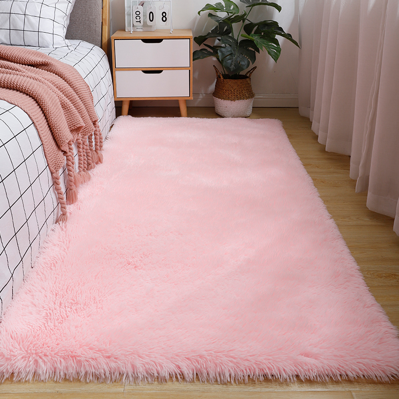 居家床边地毯卧室整铺ins风少女毛绒小垫子公主房间布置地垫直销