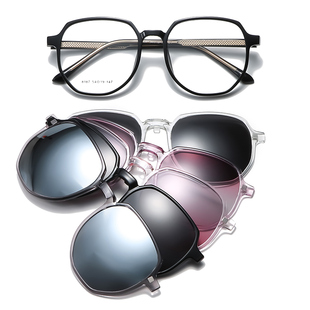 磁吸套镜近视眼镜二合一可配近视墨镜太阳镜夹片女带有度数大脸框