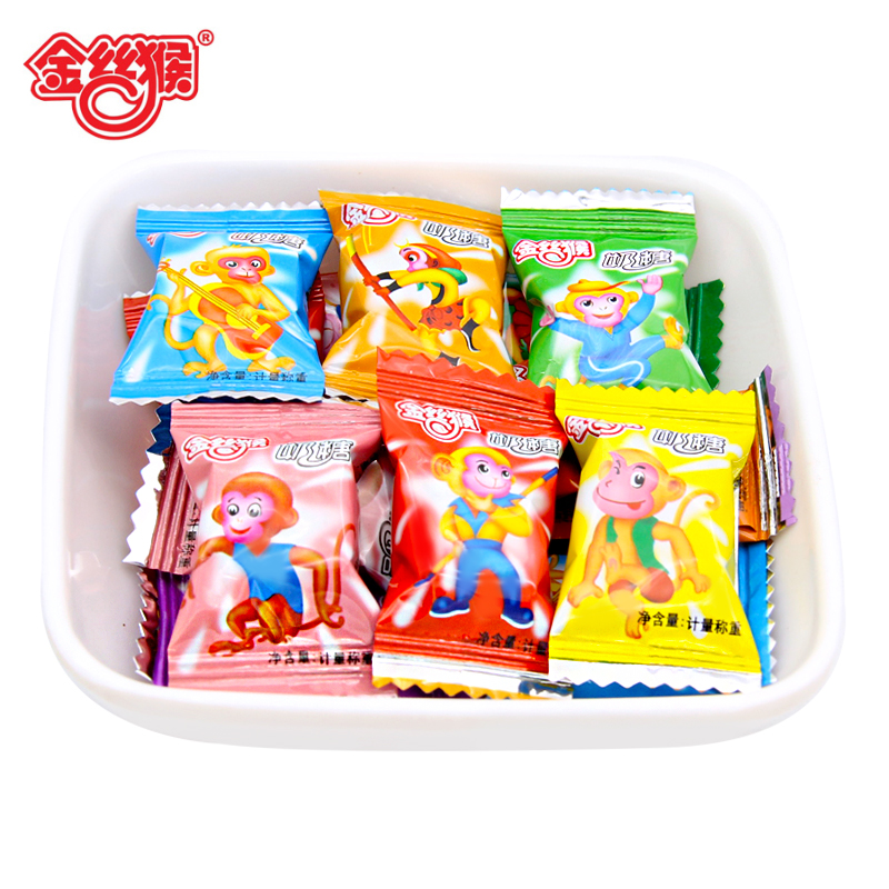 一折奶糖金丝猴 怀旧_金丝猴奶糖结婚庆喜糖果牛奶软糖500g约140怀旧