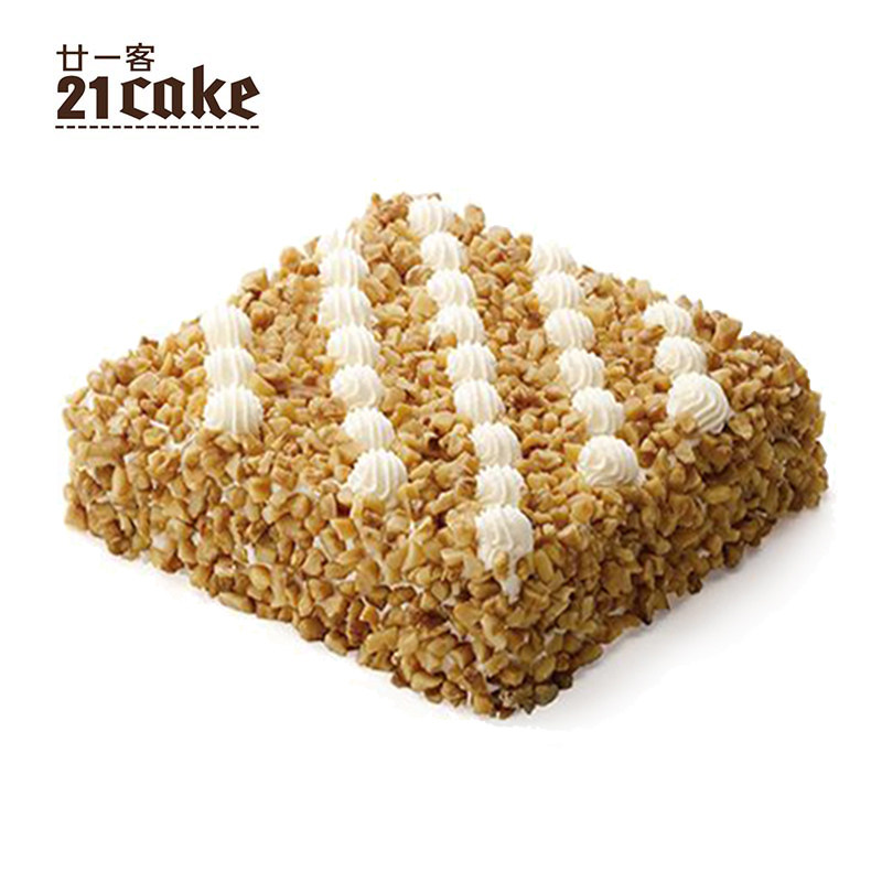 21cake儿童生日蛋糕新鲜同城配送现做鲜奶核桃斯诺坚果蛋糕21客g