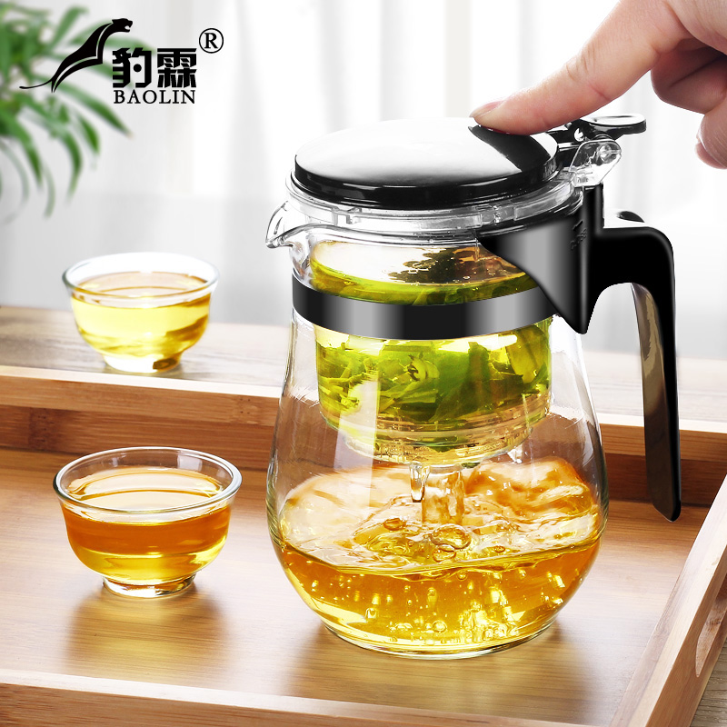 茶具飘逸杯泡茶壶耐热玻璃茶具套装可拆洗家用耐高温茶壶茶水分离