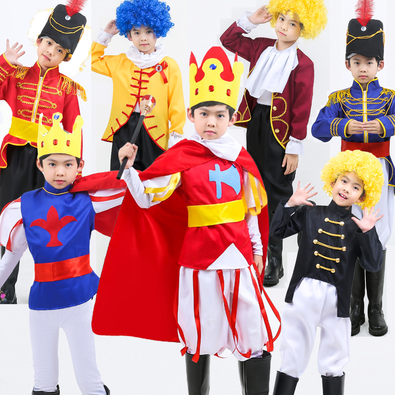 皇帝的新装骑士大臣国王女巫欧式骗子士兵侍卫王子儿童表演出服