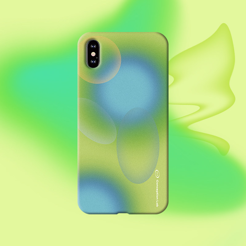 conception原创绿色渐变小众手机壳适用于苹果xriphone11保护壳xs