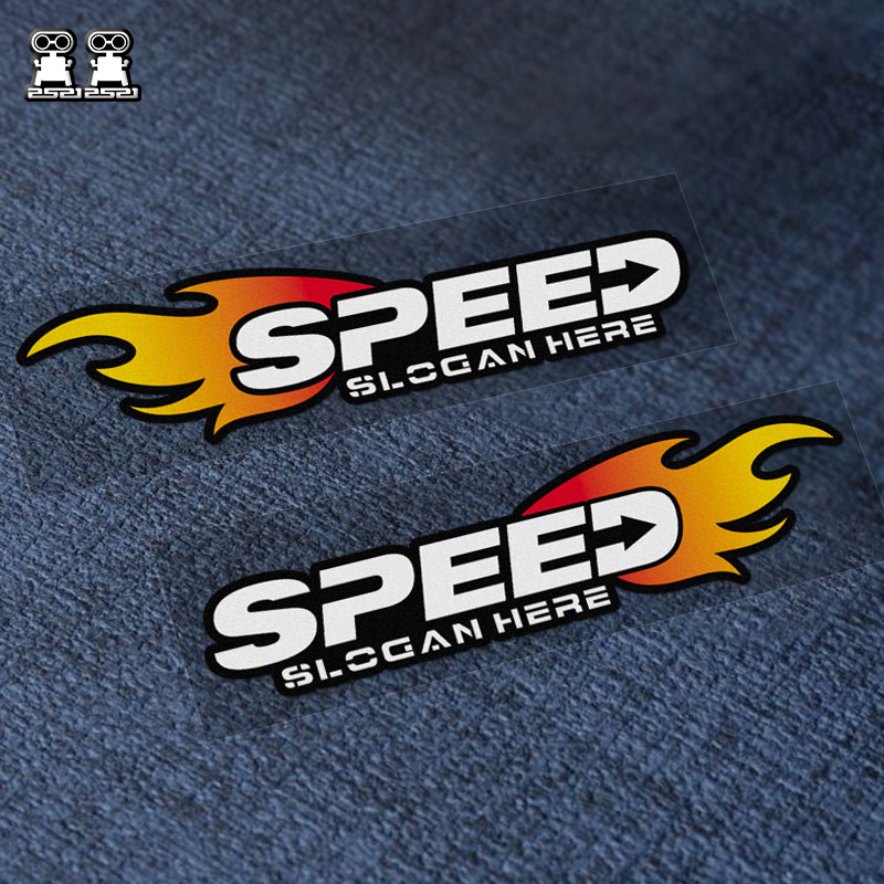 speed速度防水反光创意汽车摩托车电摩机车头盔贴纸装饰贴画