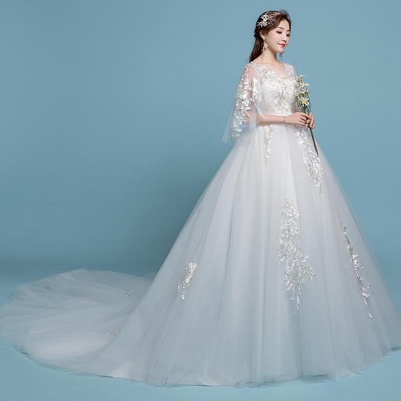 婚纱礼服2019新款显瘦简单公主蓬蓬裙大码新娘敬酒服服长袖春在类目 女装/女士精品, 婚纱/旗袍/礼服, 婚纱中 - 来自Buy2taobao.com提供专业的淘宝代购服务