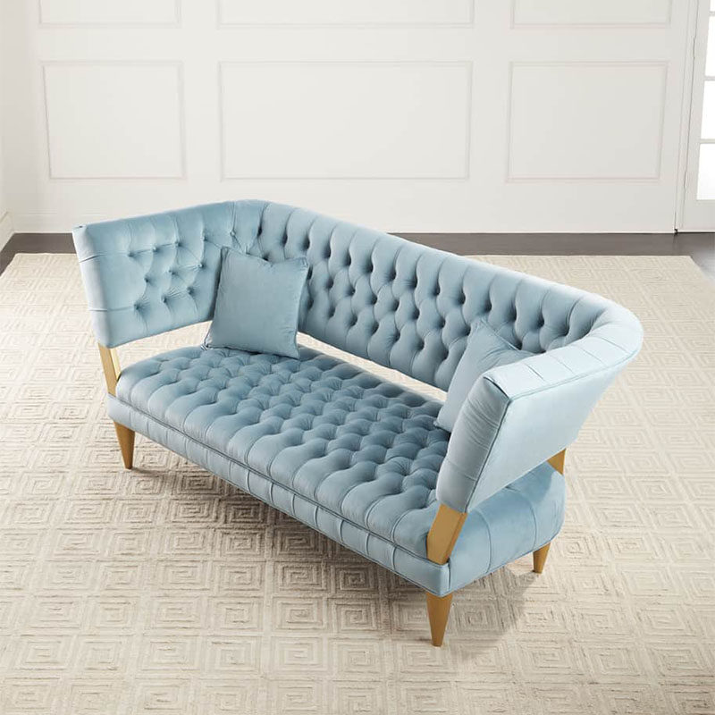 美式布艺拉扣软包沙发全实木法式艺术小户型北欧现代简约田园组合