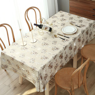 欧式桌布防水防油免洗布艺长方形餐桌布pvc茶几布桌垫轻奢高级感
