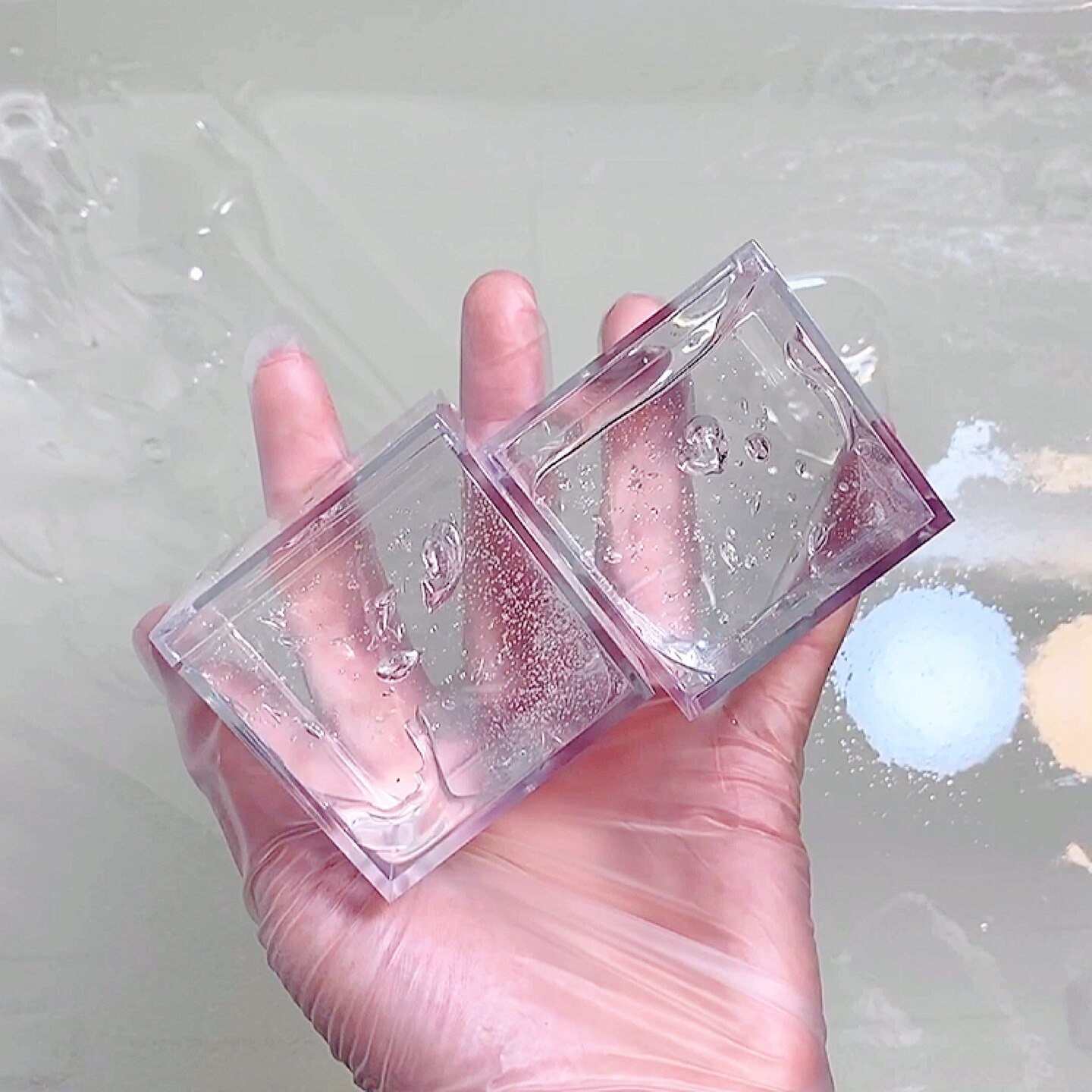 透明小方 矿物质水 超透硬质拉丝 仿液态玻璃白露slime 解压玩具