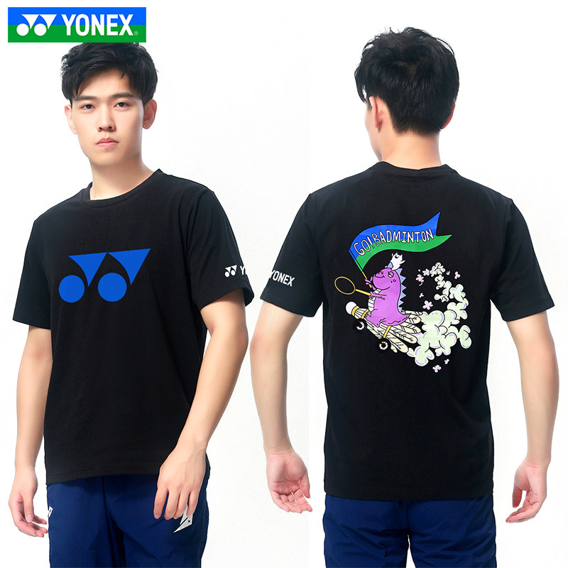 正品yonex尤尼克斯羽毛球服男女款速干运动yy短袖t恤115141春夏