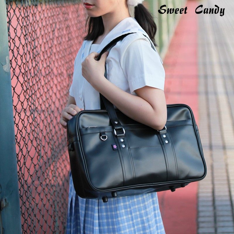 预售日系正统刺绣jk制服包pu学院风学生书包单肩手提斜挎包包校供