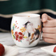 七夕礼物日本进口猫咪釉下彩马克杯日式陶瓷杯子高级下午茶咖啡杯