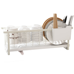 单层窄款碗碟架 水槽边收纳厨房碗盘筷勺沥水台面置物架子