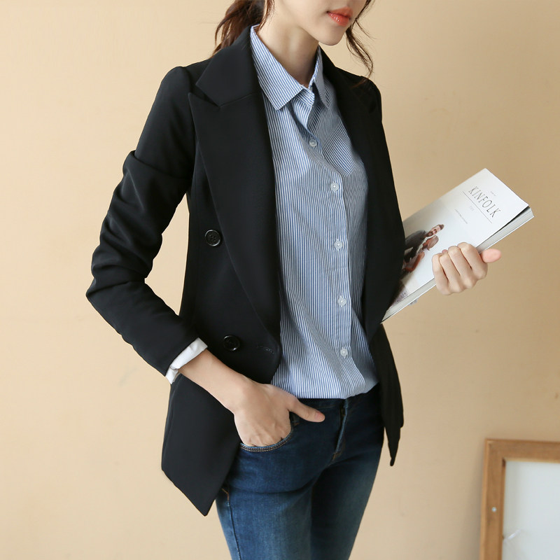 梦舒雅女装上衣2022春新款小西装女中长款宽松西服外套特价清仓