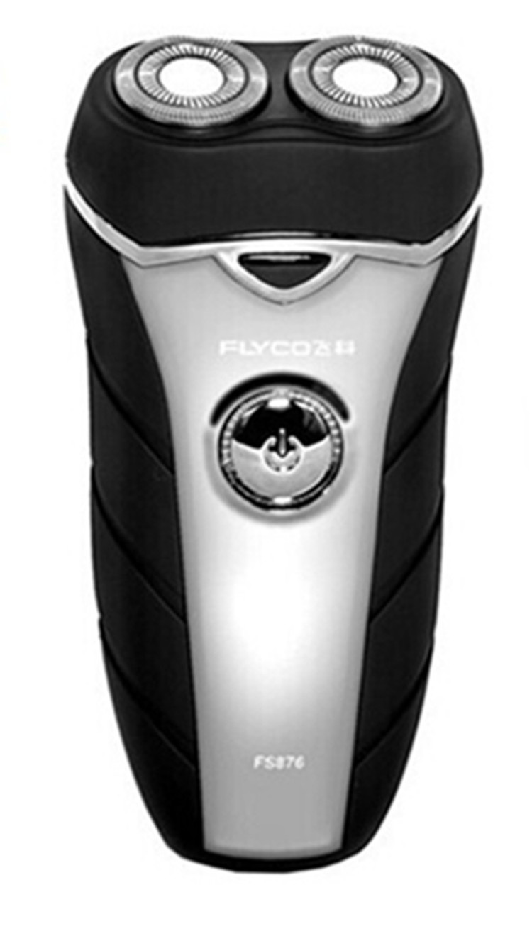 飞科fs876旋转2刀头充电式电动剃须刀男士银白黑色刮刀剃须刀