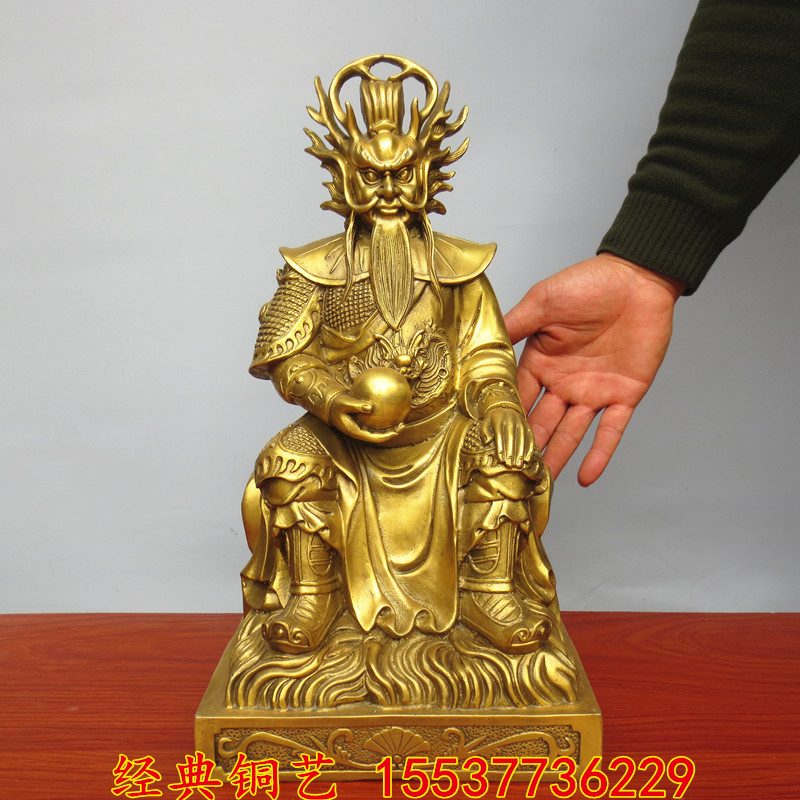 工艺纯铜龙王爷神像摆件客厅供奉龙王爷佛像南海龙王四海龙王铜像
