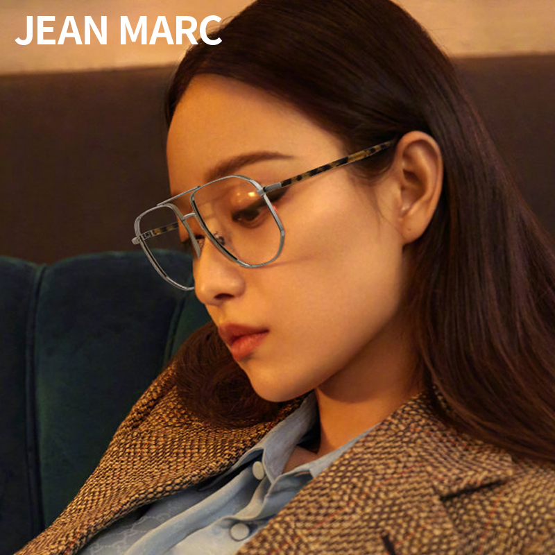 防蓝光辐射眼睛女 不规则大框显脸小素颜近视眼镜框 倪妮同款眼镜