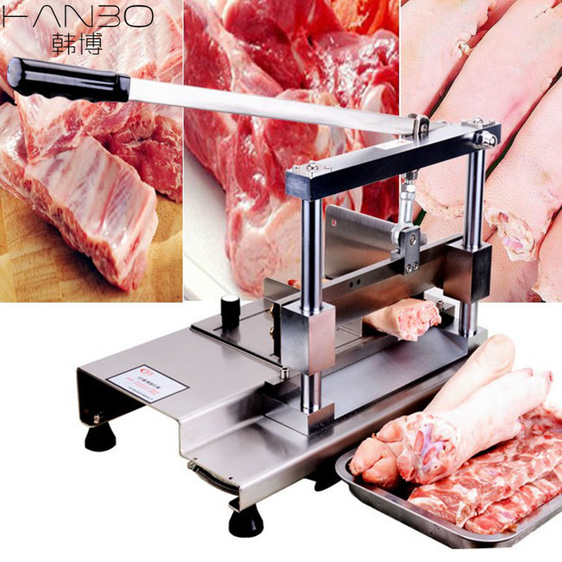 手动砍骨机铡骨机锯骨机铡猪脚猪蹄切排骨加厚不锈钢