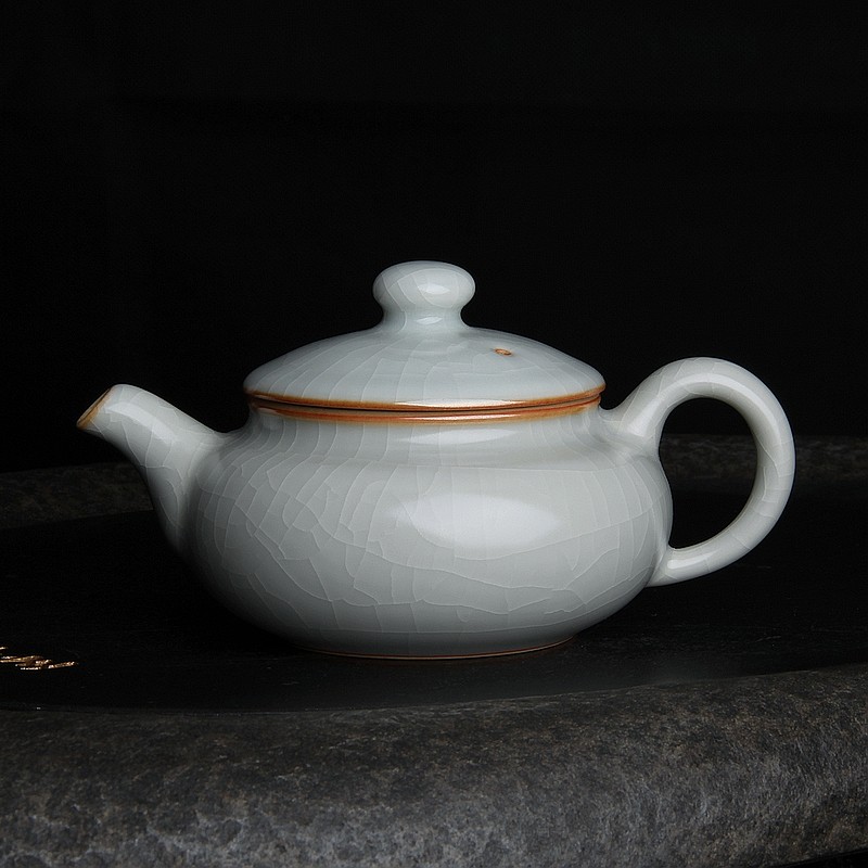 台湾柏采汝窑公道杯老釉粉青 柏采窑 ir-117b 玉凤凰茶海功夫茶具