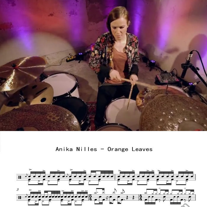 anika nilles - orange leaves架子鼓爵士鼓鼓谱