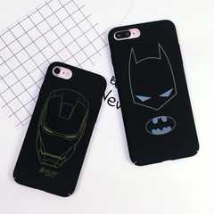 iPhone7 Plus男士手机壳全包塑料6黑硬壳蝙蝠侠长漫威卡通钢铁侠