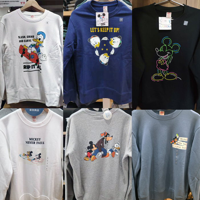 ut_mickey运动衫迪士尼dpj联名art优衣库uniqlo米奇长袖ut情侣卫衣