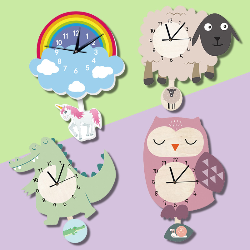 特价表 客厅 个性创意 卡通可爱_卡通遥摆挂钟客厅儿童房创意可爱钟表