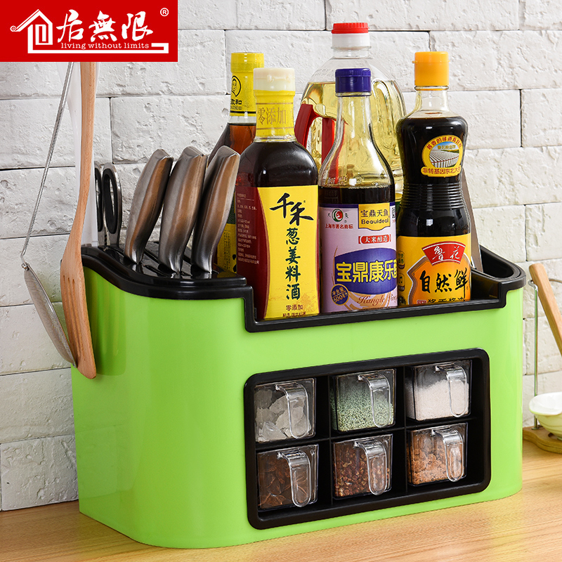 厨房用品用具置物架调味调料瓶家用佐料盒盐罐筷子收纳盒刀架组合在类目 厨房/烹饪用具, 厨用小工具/厨房储物, 储物瓶罐/厨房储物器皿, 调味瓶罐中 - 来自Buy2taobao.com提供专业的淘宝代购服务