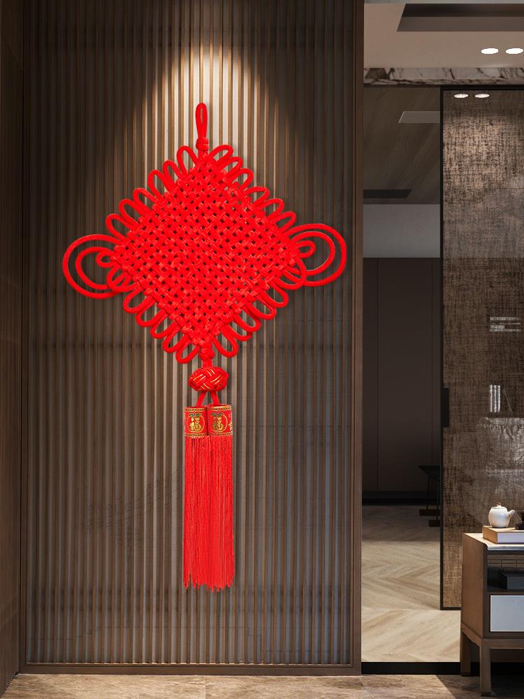 中国结挂件客厅高档入户门玄关大码大号高档平安结新中式墙面装饰