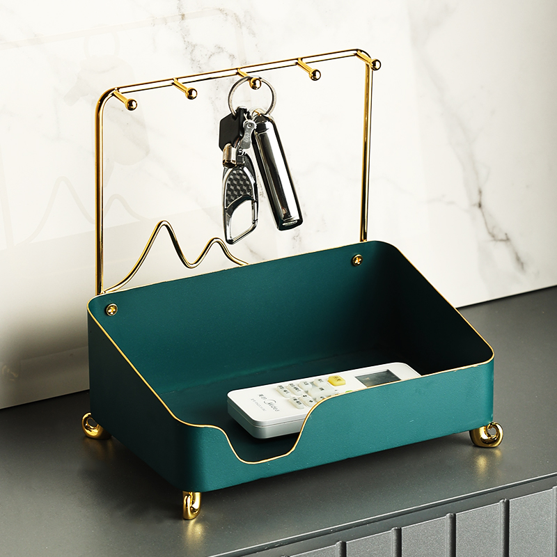 轻奢钥匙架摆件托盘门口进门入户放玄关钥匙收纳置物架装饰收纳盒