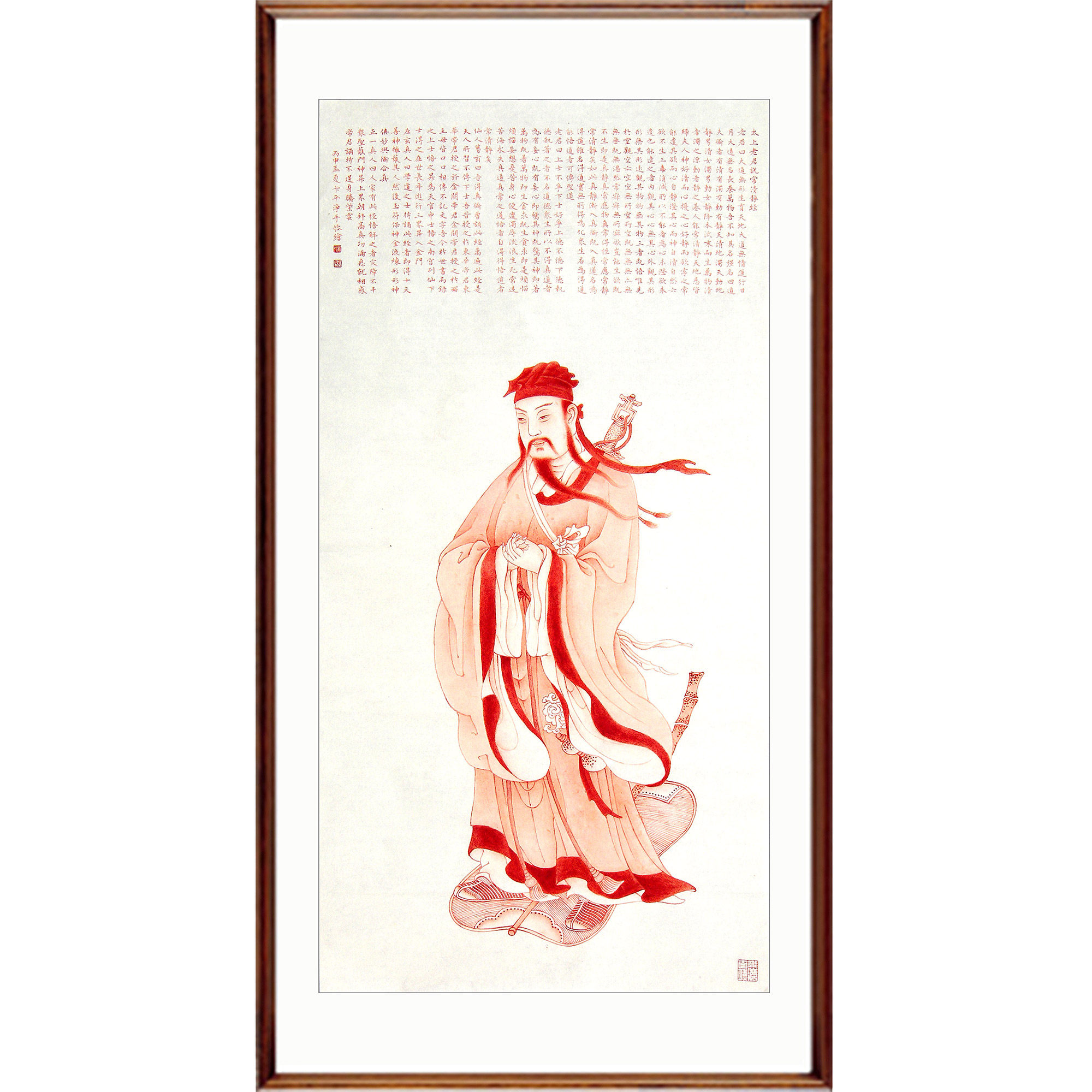 吴卡平《朱砂绘吕祖圣像》