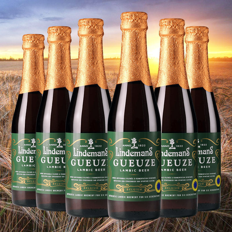 比利时进口啤酒lindemans林德曼混酿酒6瓶装