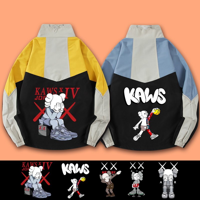 二次元cos卡通动漫周边芝麻街kaws公仔同款衣服男套头夹克情侣装