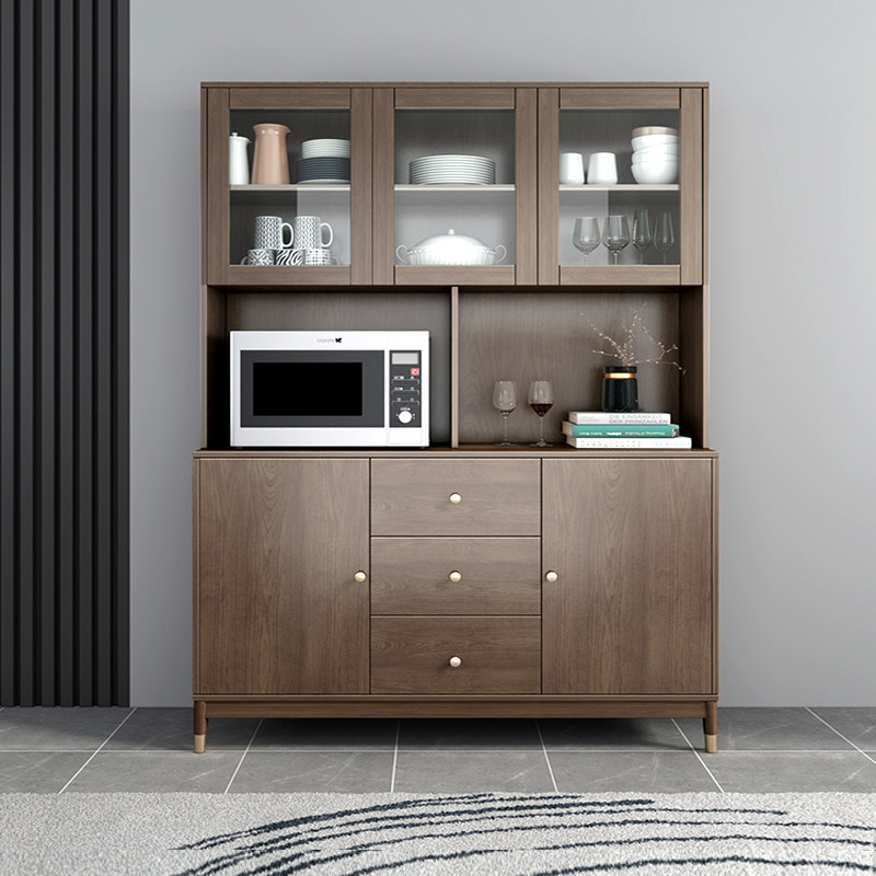 (今日5折)简约现代餐边柜一体靠墙茶水柜餐厅厨房储物柜碗柜收纳柜置