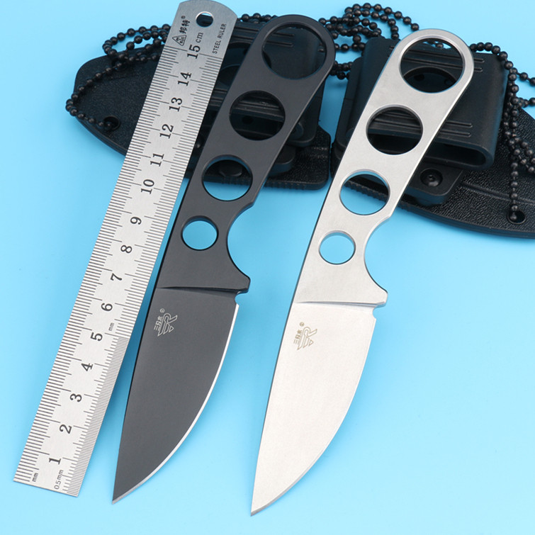 三刃木 7130_新款黑白色三刃木7130防身直刀户外刀随身水果刀具野外