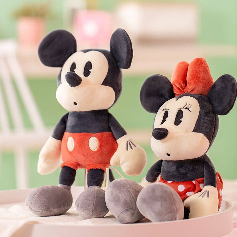 正版迪士尼公仔 米奇玩偶米妮毛绒玩具 唐老鸭布娃娃儿童安抚玩具