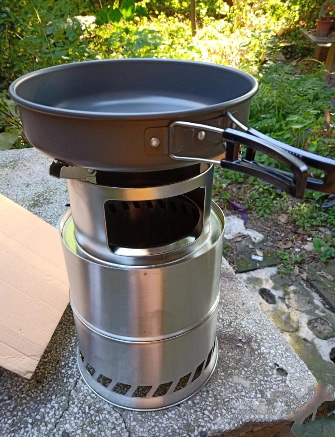 户外柴火炉子便携木柴气化炉野外炉具折叠防风野炊取暖炉圆形分体