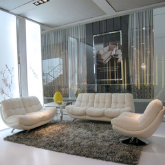 现代简约客厅大小户型家具真皮沙发 创意二三人位组合皮艺沙发