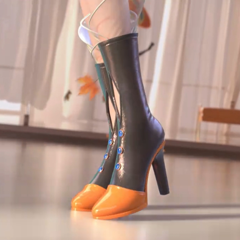 cosplay鞋王者荣耀公孙离国风cos鞋六周年定制少女款靴子来图定做