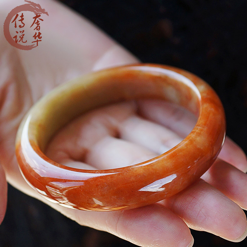 luxury legend/奢华传说天然红翡翠手镯缅甸a货红翡玉镯配证书