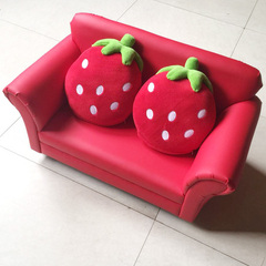 儿童沙发 草莓儿童沙发座椅 幼儿园卡通沙发组合单人双人皮沙发
