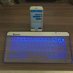 Bastron玻璃键盘 二代背光蓝牙版 触控透明 支持Windows苹果安卓